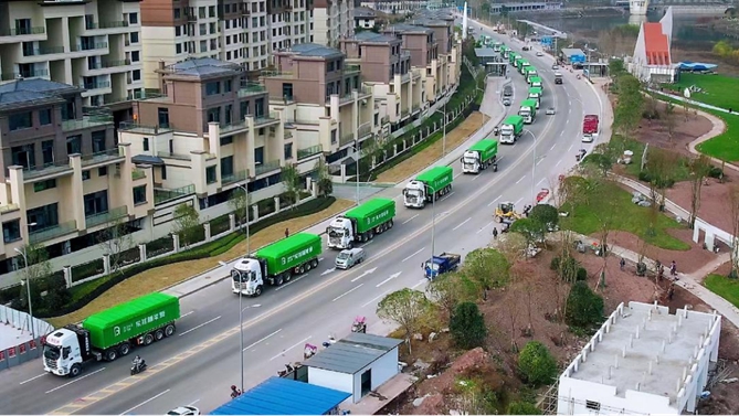 上汽紅巖助陣全國首組省際換電重卡干線運輸項目正式啟運！